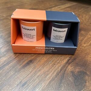 Set Of 2 Personality Candles Soy Blend 4oz Each